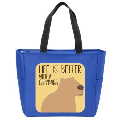 Capybara Design For Capibara Owner Cool Mammal Zip Tote Bag