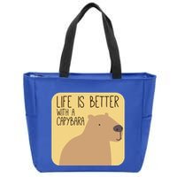 Capybara Design For Capibara Owner Cool Mammal Zip Tote Bag