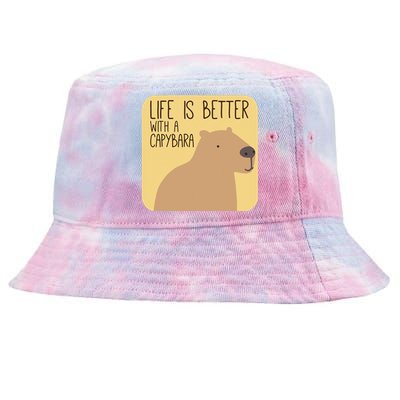 Capybara Design For Capibara Owner Cool Mammal Tie-Dyed Bucket Hat