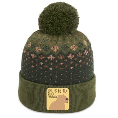 Capybara Design For Capibara Owner Cool Mammal The Baniff Cuffed Pom Beanie