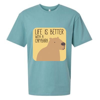 Capybara Design For Capibara Owner Cool Mammal Sueded Cloud Jersey T-Shirt
