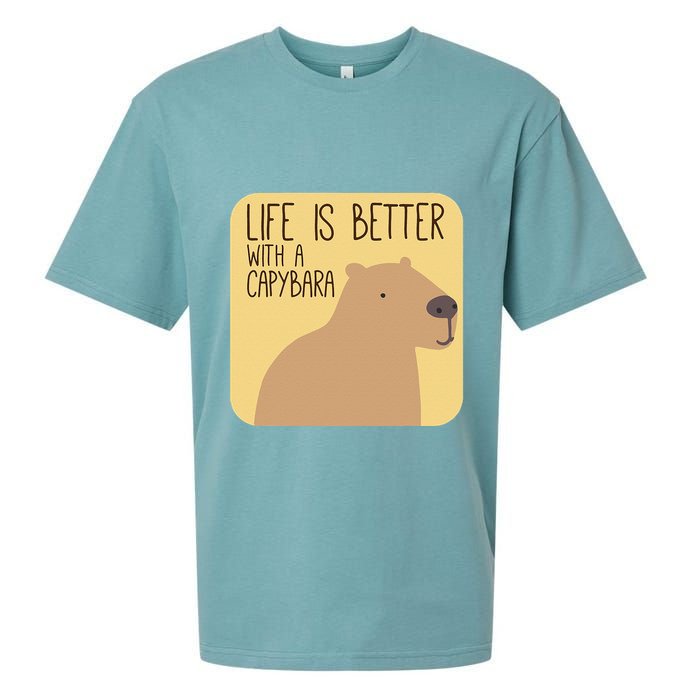 Capybara Design For Capibara Owner Cool Mammal Sueded Cloud Jersey T-Shirt