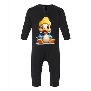 Cute Duckling Funny Duckling Lover Baby Duck Infant Fleece One Piece