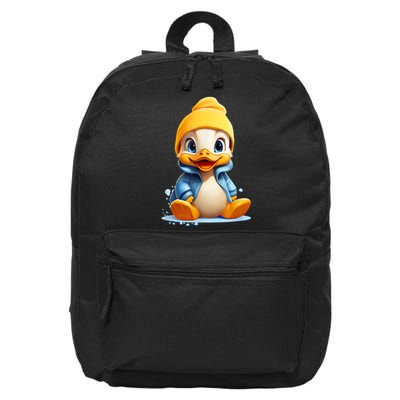 Cute Duckling Funny Duckling Lover Baby Duck 16 in Basic Backpack