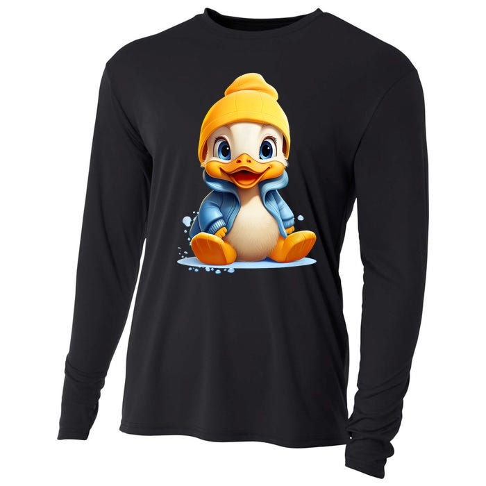 Cute Duckling Funny Duckling Lover Baby Duck Cooling Performance Long Sleeve Crew