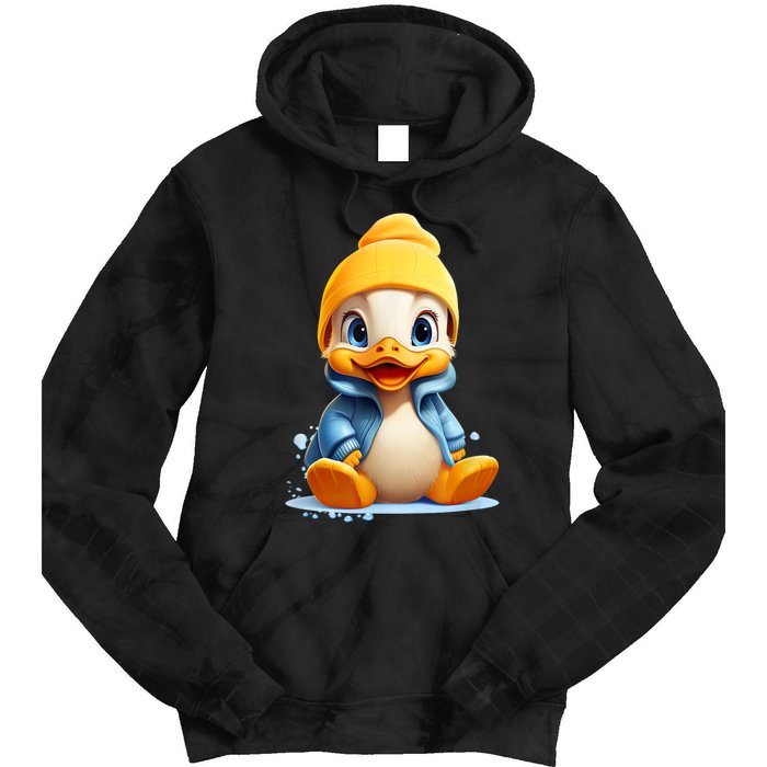 Cute Duckling Funny Duckling Lover Baby Duck Tie Dye Hoodie