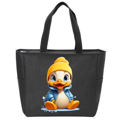 Cute Duckling Funny Duckling Lover Baby Duck Zip Tote Bag