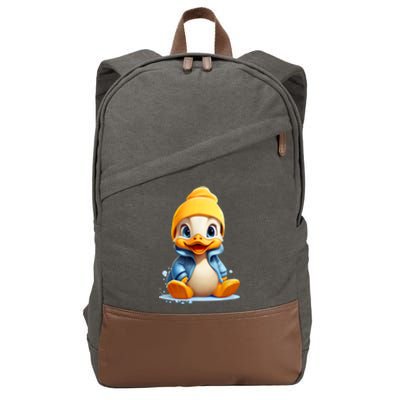 Cute Duckling Funny Duckling Lover Baby Duck Cotton Canvas Backpack