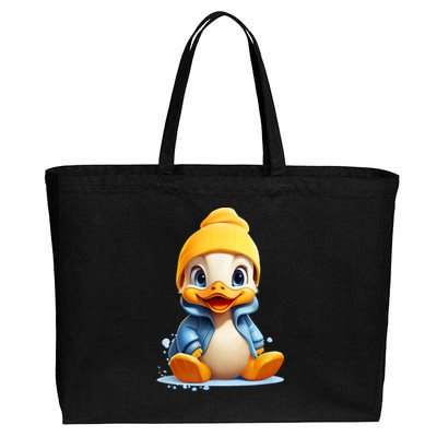 Cute Duckling Funny Duckling Lover Baby Duck Cotton Canvas Jumbo Tote