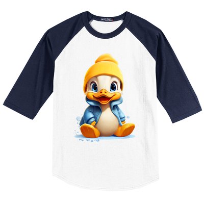 Cute Duckling Funny Duckling Lover Baby Duck Baseball Sleeve Shirt