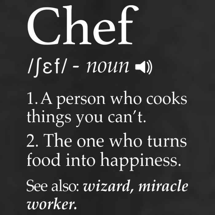Chef Definition Funny Line Saying Cook Cooking Gifts Chefs 7 Panel Mesh Trucker Snapback Hat
