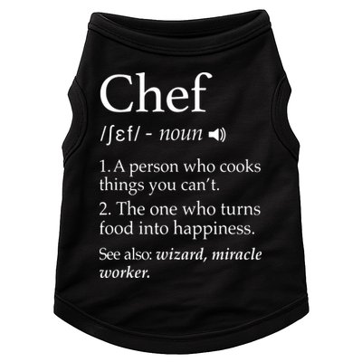 Chef Definition Funny Line Saying Cook Cooking Gifts Chefs Doggie Tank