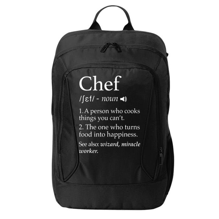 Chef Definition Funny Line Saying Cook Cooking Gifts Chefs City Backpack