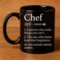 Chef Definition Funny Line Saying Cook Cooking Gifts Chefs 11oz C Handle Ceramic Mug