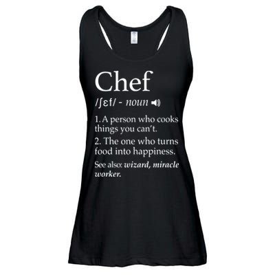 Chef Definition Funny Line Saying Cook Cooking Gifts Chefs Ladies Essential Flowy Tank