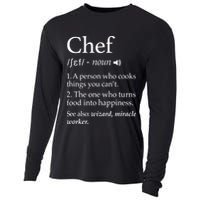 Chef Definition Funny Line Saying Cook Cooking Gifts Chefs Cooling Performance Long Sleeve Crew
