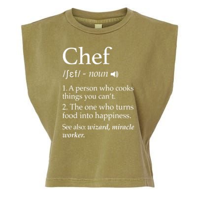 Chef Definition Funny Line Saying Cook Cooking Gifts Chefs Garment-Dyed Women's Muscle Tee