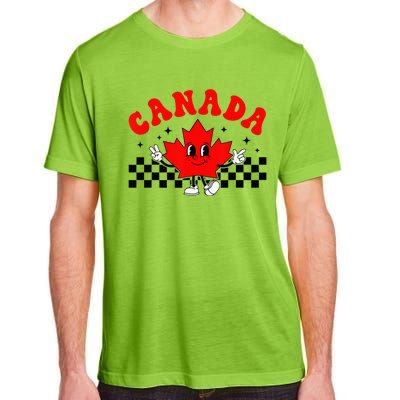 Canada Day Funny Retro Maple Leaf Canada Day Adult ChromaSoft Performance T-Shirt