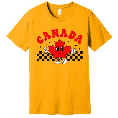 Canada Day Funny Retro Maple Leaf Canada Day Premium T-Shirt