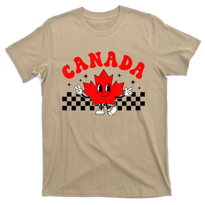 Canada Day Funny Retro Maple Leaf Canada Day T-Shirt