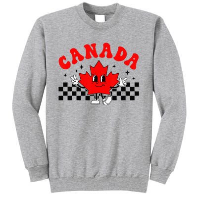 Canada Day Funny Retro Maple Leaf Canada Day Tall Sweatshirt