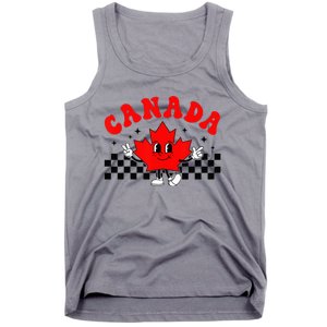 Canada Day Funny Retro Maple Leaf Canada Day Tank Top