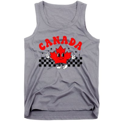 Canada Day Funny Retro Maple Leaf Canada Day Tank Top