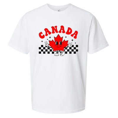 Canada Day Funny Retro Maple Leaf Canada Day Sueded Cloud Jersey T-Shirt