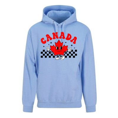 Canada Day Funny Retro Maple Leaf Canada Day Unisex Surf Hoodie