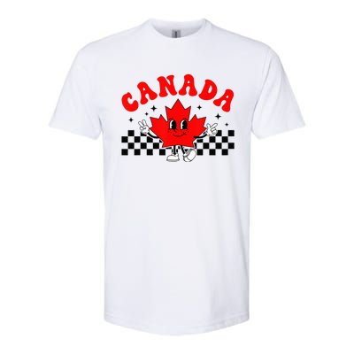 Canada Day Funny Retro Maple Leaf Canada Day Softstyle CVC T-Shirt