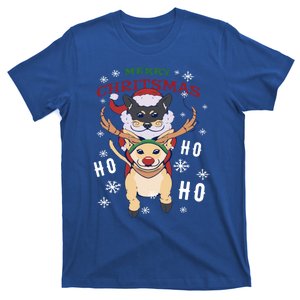 Cute Dogs Funny Christmas Santa Fun Ho Ho Ho Merry Christmas Gift T-Shirt