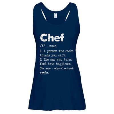 Chef Definition Funny Cook Cooking Graphic Ladies Essential Flowy Tank