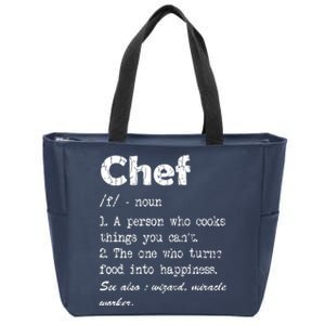 Chef Definition Funny Cook Cooking Graphic Zip Tote Bag