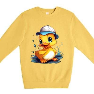 Cute Duckling Funny Duckling Lover Baby Duck Premium Crewneck Sweatshirt