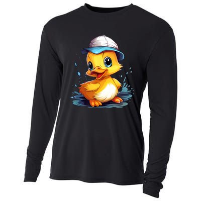 Cute Duckling Funny Duckling Lover Baby Duck Cooling Performance Long Sleeve Crew