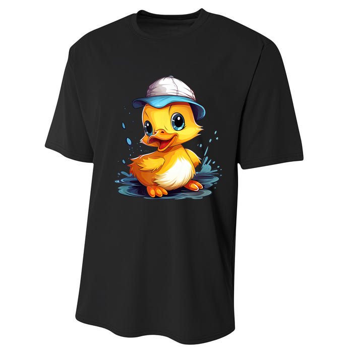 Cute Duckling Funny Duckling Lover Baby Duck Performance Sprint T-Shirt