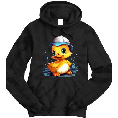 Cute Duckling Funny Duckling Lover Baby Duck Tie Dye Hoodie