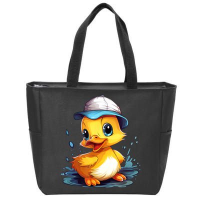 Cute Duckling Funny Duckling Lover Baby Duck Zip Tote Bag