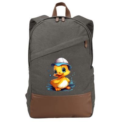 Cute Duckling Funny Duckling Lover Baby Duck Cotton Canvas Backpack