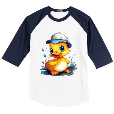 Cute Duckling Funny Duckling Lover Baby Duck Baseball Sleeve Shirt