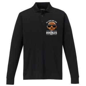 Cute Doodle For Men Women Golden Doodle Labradoodle Dog Performance Long Sleeve Polo