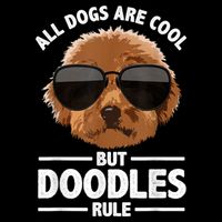 Cute Doodle For Men Women Golden Doodle Labradoodle Dog Flat Bill Trucker Hat