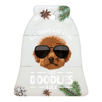 Cute Doodle For Men Women Golden Doodle Labradoodle Dog Ceramic Bell Ornament