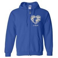 Cute Daisy Flower Heart Silhouette Pembroke Welsh Dog Mom Gift Full Zip Hoodie