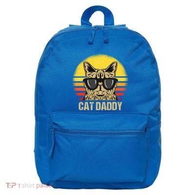 Cat Daddy FatherS Day Cat Dad Gift 16 in Basic Backpack