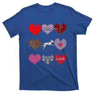 Cute Dalmatian Funny Dog Mom Hearts Pattern Valentines Day Gift T-Shirt