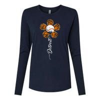 Cute Detroit Flower Souvenir I Love Detroit Womens Cotton Relaxed Long Sleeve T-Shirt