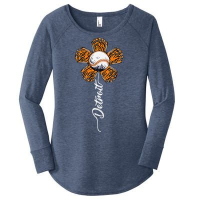 Cute Detroit Flower Souvenir I Love Detroit Women's Perfect Tri Tunic Long Sleeve Shirt