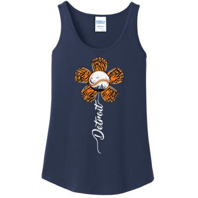 Cute Detroit Flower Souvenir I Love Detroit Ladies Essential Tank