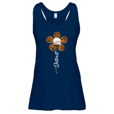 Cute Detroit Flower Souvenir I Love Detroit Ladies Essential Flowy Tank